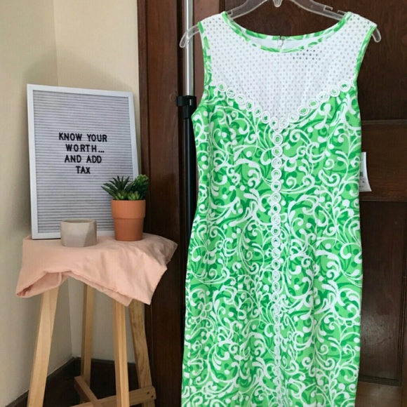 Jessica Howard Dresses & Skirts - Jessica Howard Green And White Dress W/ Lace Sz 18